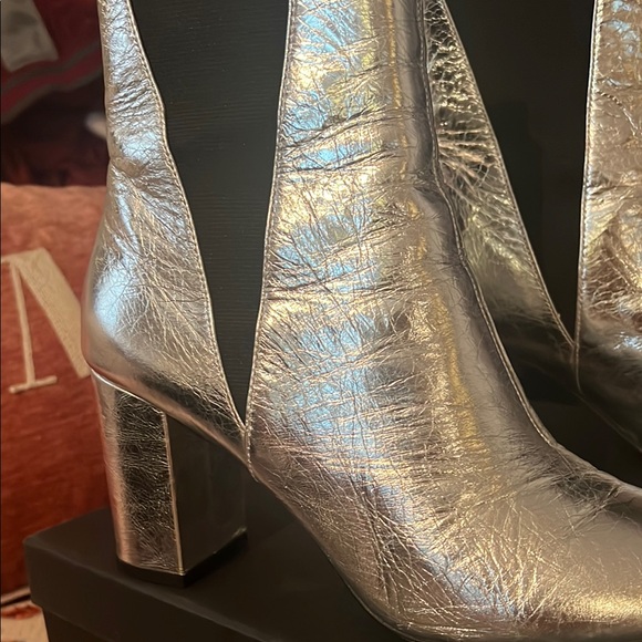 Rebecca Minkoff Silver Ankle Boots - Picture 4 of 8